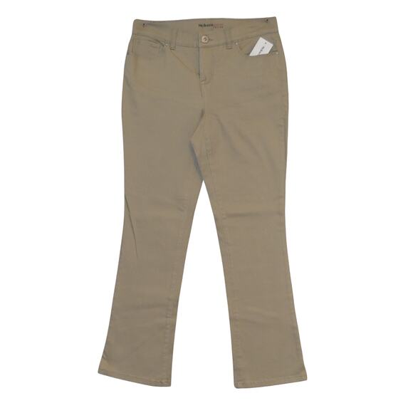 NWT Tummy Control Womens Style & Co Denim 6 Petite Short Tan Pants - Picture 1 of 6